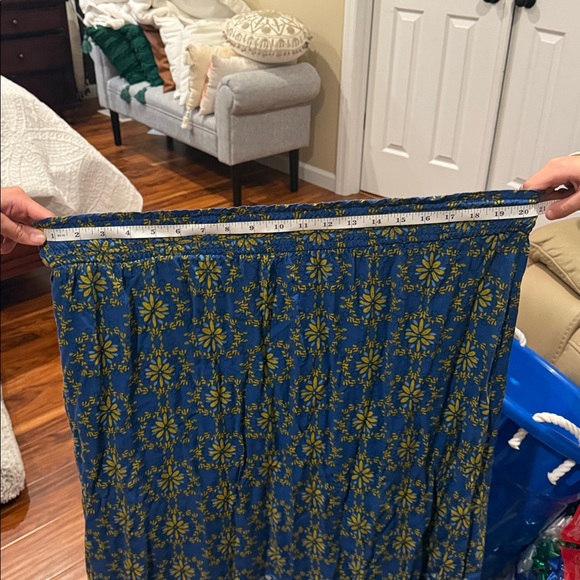 NATURAL LIFE Blue and Yellow Floral Maxi Skirt - Picture 4 of 7